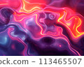 Ultraviolet Spectrum Abstract Shapes on Colorful Aesthetic Background 113465507