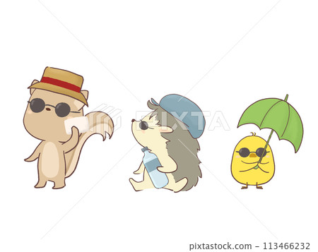 Animals taking measures against heat stroke 113466232