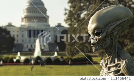 Alien Statue in Front of Capitol Building Alien Statue in Front of Capitol Building 113466441
