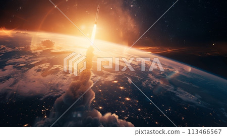 Sun Rising Over Earth Sun Rising Over Earth 113466567