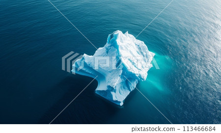 Majestic Iceberg Floating in Ocean Majestic Iceberg Floating in Ocean 113466684
