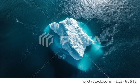 Majestic Iceberg Floating in Ocean 113466685