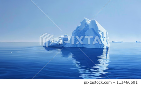 Majestic Iceberg Floating in the Ocean Majestic Iceberg Floating in the Ocean 113466691