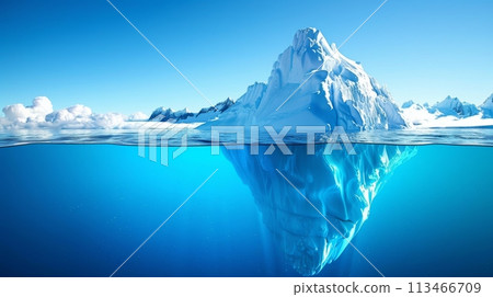 Majestic Iceberg Floating in the Ocean 113466709
