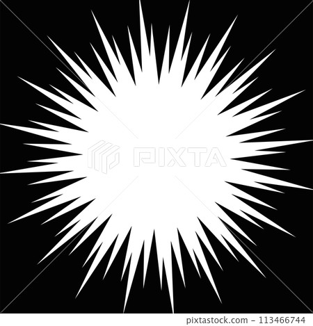 方形黑色實心閃光集中線條素材 113466744