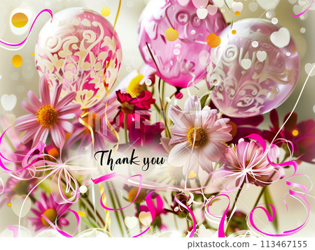 A gorgeous thank you message card 113467155
