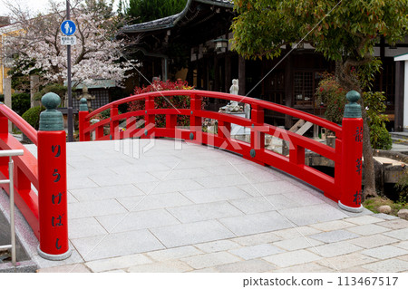 神戶須磨寺的龍香橋和櫻花 神戶須磨寺的龍香橋和櫻花 113467517