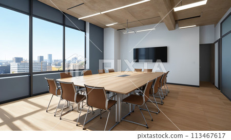 現代辦公室會議室 113467617