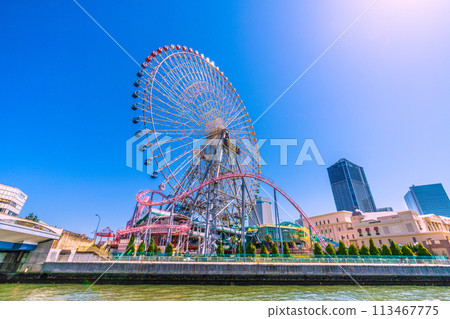 日本橫濱城市景觀 橫濱港未來萬葉音樂會俱樂部、摩天輪、橫濱港未來週年紀念等景觀 113467775