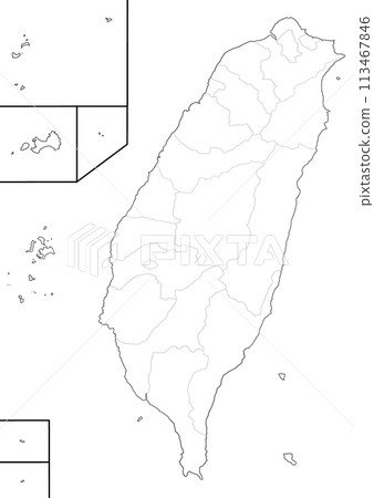 空白地圖台灣 113467846