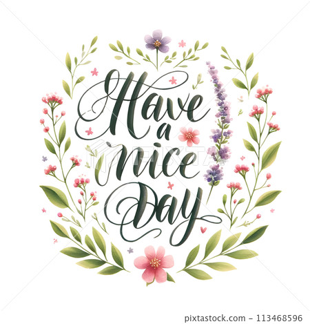 Have a Nice day font 113468596