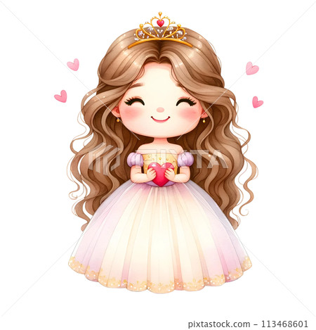 Princess with heart 113468601