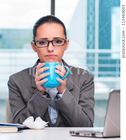 Young businesswoman working in the office Young businesswoman working in the office 113468603