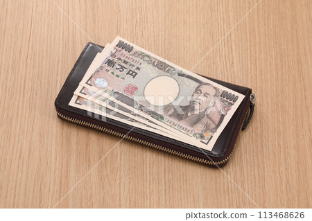 Banknotes and wallet Banknotes and wallet 113468626