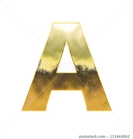 Golden capital alphabet "A" 113468862