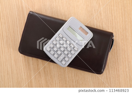 Calculator and wallet Calculator and wallet 113468923