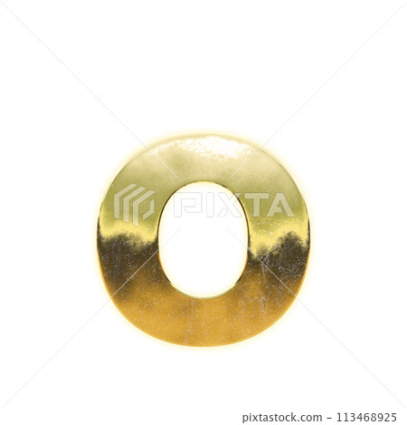 金色小寫字母“o” 113468925