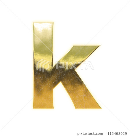 金色小寫字母“k” 金色小寫字母“k” 113468929