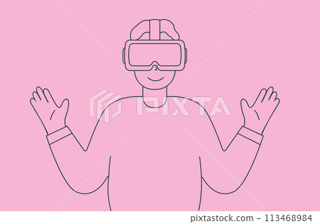 Man in VR glasses 113468984