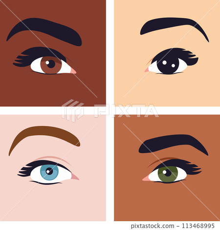 Eyes on different skin tone Eyes on different skin tone 113468995