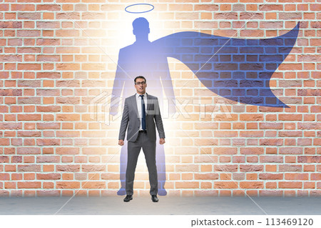 Businessman in the alter ego concept 113469120