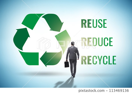 Recycling logo with ecology concept 113469136