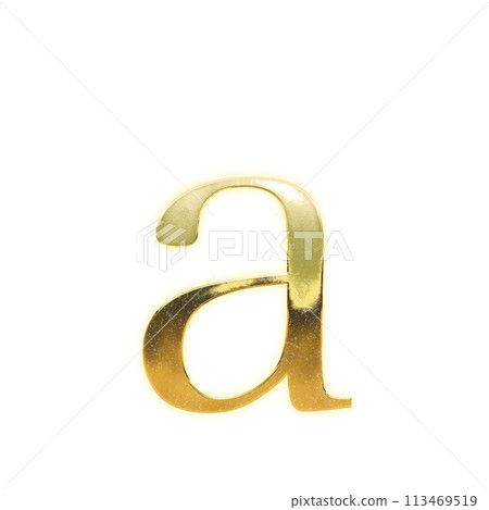Golden serif lowercase alphabet "a" Golden serif lowercase alphabet "a" 113469519