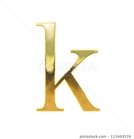 金色襯線小寫字母“k” 金色襯線小寫字母“k” 113469539