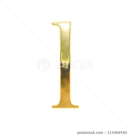 金色襯線小寫字母“l” 金色襯線小寫字母“l” 113469540