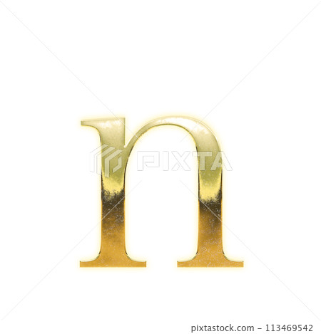 Golden serif lowercase alphabet "n" Golden serif lowercase alphabet "n" 113469542