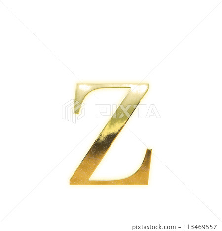 金色襯線小寫字母“z” 113469557