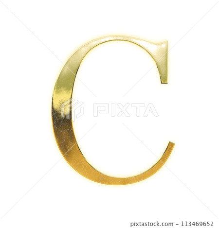 金色襯線字體的大寫字母“C” 金色襯線字體的大寫字母“C” 113469652