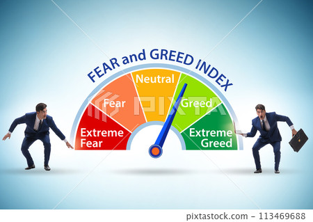 Fear and greed investor behaviour concept 113469688