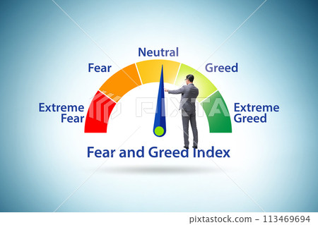 Fear and greed investor behaviour concept 113469694