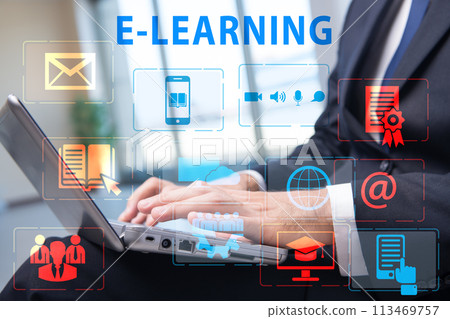 E-learning concept as modern way of education 113469757