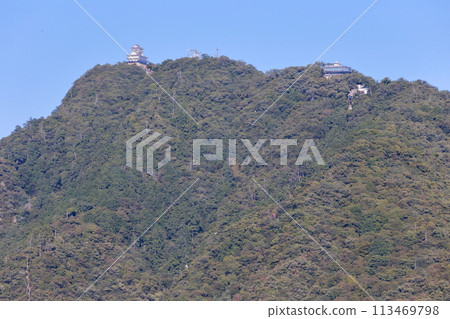 Gifu Castle, a castle seen from the Nagara River, Gifu Prefecture Gifu Castle, a castle seen from the Nagara River, Gifu Prefecture 113469798