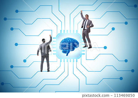 Concept of AI - artificial intelligence in action Concept of AI - artificial intelligence in action 113469850