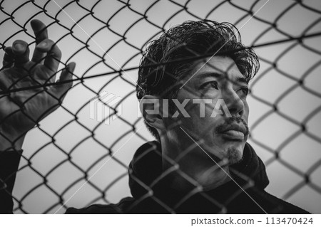 金屬絲網男士時尚 113470424