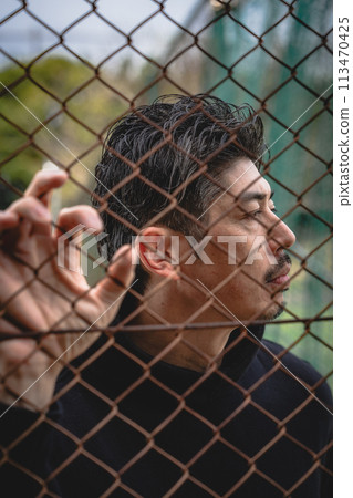 金屬絲網男士時尚 113470425