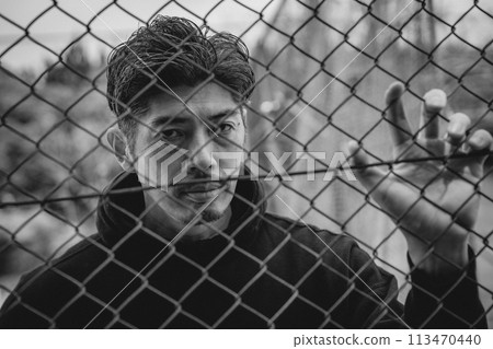 金屬絲網男士時尚 113470440