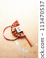 New Year decorations and golden washi paper 113470537