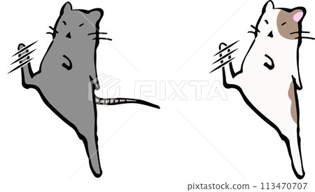 踢老鼠和倉鼠的插圖。 踢老鼠和倉鼠的插圖。 113470707