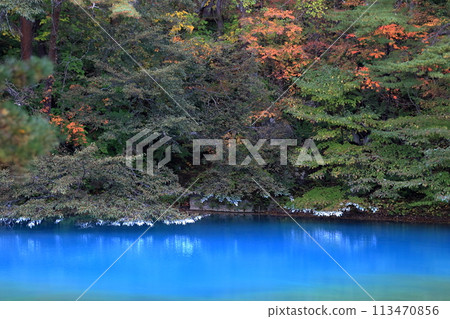 五色沼(福島縣北鹽原村里磐梯青沼、五色沼)分佈在磐梯山腳下 五色沼(福島縣北鹽原村里磐梯青沼、五色沼)分佈在磐梯山腳下 113470856