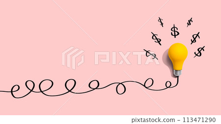 Great idea to make money concept Great idea to make money concept 113471290