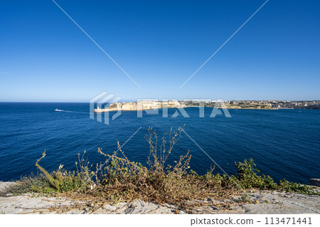 city port entrance in Valletta, Malta 113471441