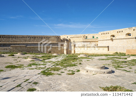 Fort St. Elmo walls in Valletta, Malta 113471442