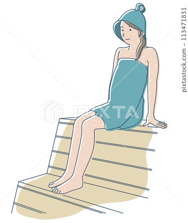 享受桑拿的女人 113471831