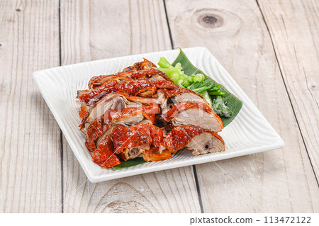 Asian cuisine - roasted duck with skin Asian cuisine - roasted duck with skin 113472122