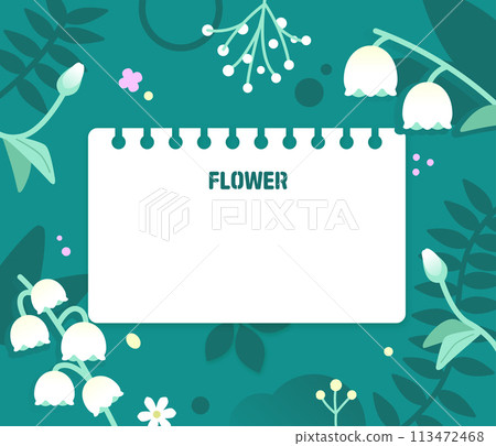 Colorful Flower Illustration Background Frame  113472468