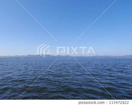 從島根縣出雲市看到的宍道湖 113472822